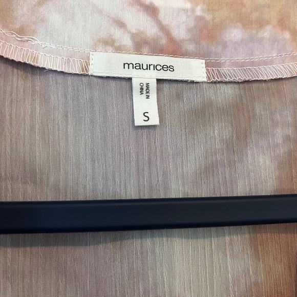 Maurices~ French Pink Tie Dye Tie Waist Kimono~Size Small - Picture 4 of 9